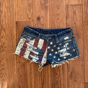 Denim & Supply American Flag Jean Shorts